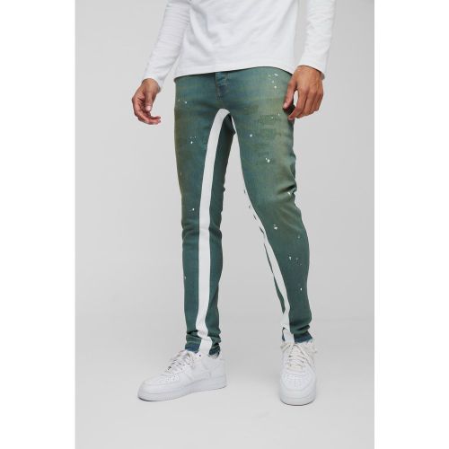 Jean skinny déchiré à taches de peinture - 30R - Boohooman - Modalova