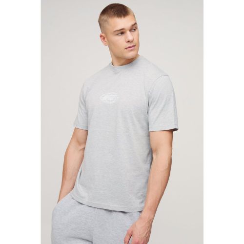 T-shirt à broderie en relief - S - Boohooman - Modalova