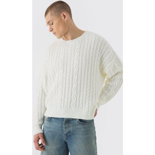 Pull oversize en maille torsadée - S - Boohooman - Modalova