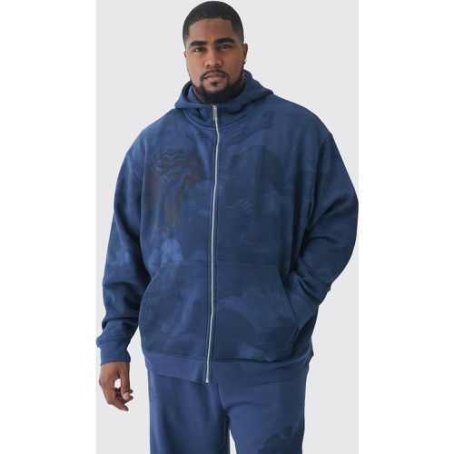 Grande taille - Sweat à capuche oversize à imprimé Renaissance - XXXL - Boohooman - Modalova