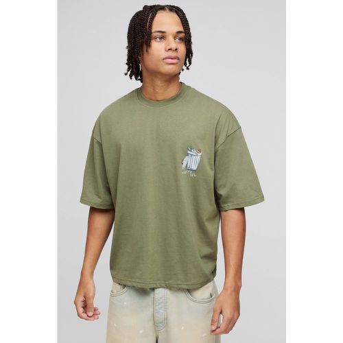 T-shirt oversize imprimé - MAN - S - Boohooman - Modalova