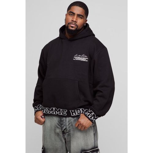 Grande taille - Sweat à capuche oversize à broderie - XXXL - Boohooman - Modalova