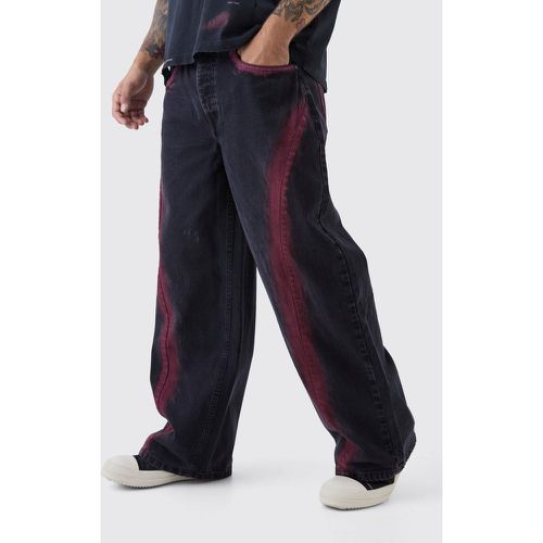 Jean baggy à coutures apparentes - 28R - Boohooman - Modalova