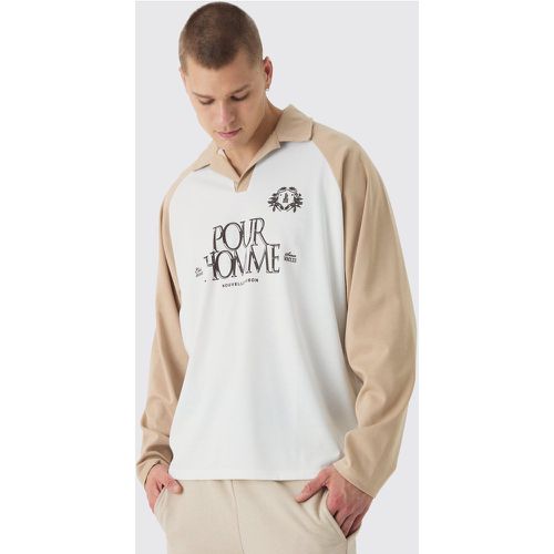 Polo de rugby oversize à manches longues - S - Boohooman - Modalova