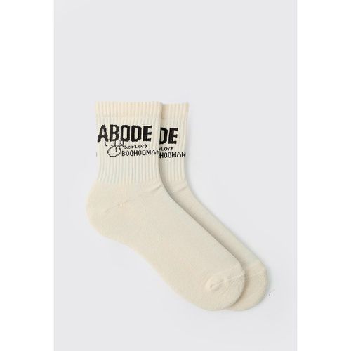 Chaussettes à slogan Abode - ONE SIZE - Boohooman - Modalova