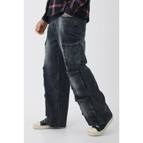 Tall - Jean cargo baggy délavé à poches multiples homme - 30 - Boohooman - Modalova