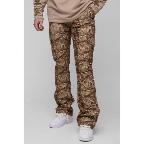 Tall - Pantalon cargo délavé à imprimé camouflage - 30 - Boohooman - Modalova