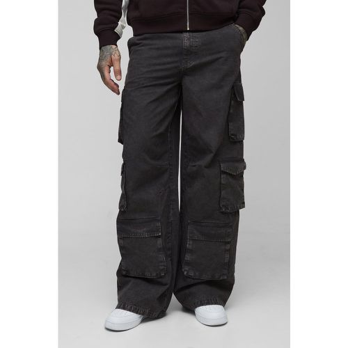 Tall - Pantalon baggy délavé à poches cargo - 30 - Boohooman - Modalova