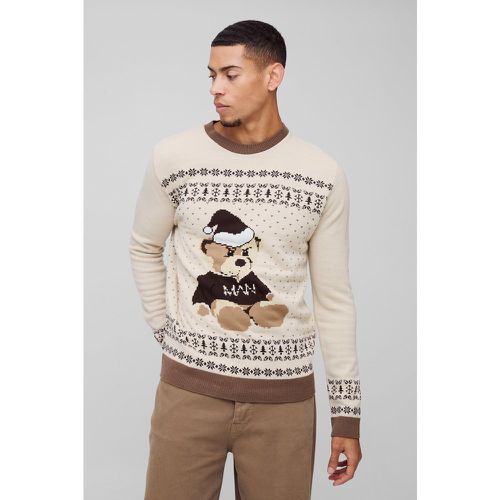 Pull de Noël à motif jacquard - S - Boohooman - Modalova