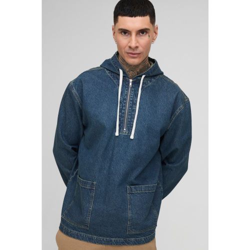 Tall - Sweat à capuche en jean - S - Boohooman - Modalova