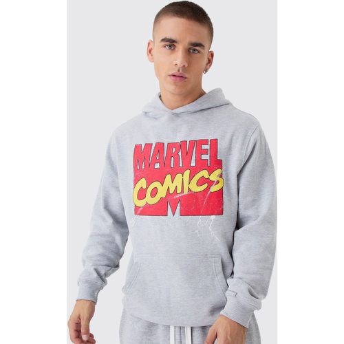 Sweat à capuche oversize délavé à imprimé Marvel homme - S - Boohooman - Modalova