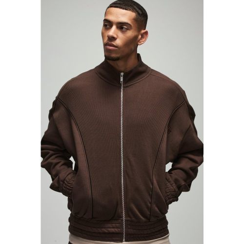 Top de survêtement oversize côtelé à broderie 3D - S - Boohooman - Modalova
