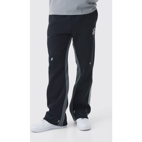 Jogging droit à taches de peinture - Ofcl - S - Boohooman - Modalova