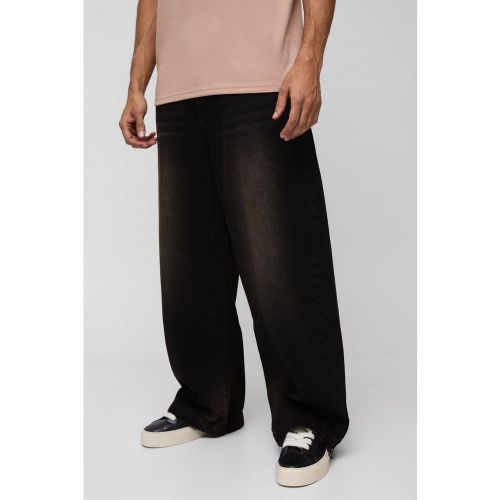 Jean baggy délavé noir - 28R - Boohooman - Modalova