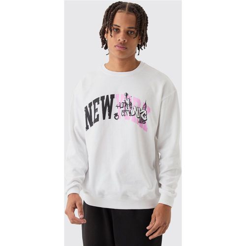 Sweat oversize New York homme - S - Boohooman - Modalova