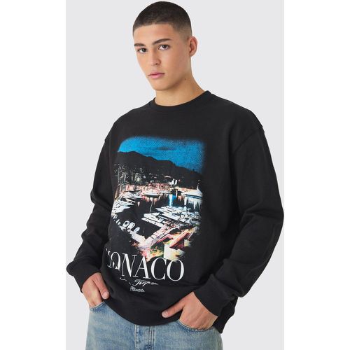 Sweat oversize à imprimé Monaco Saint Tropez homme - S - Boohooman - Modalova