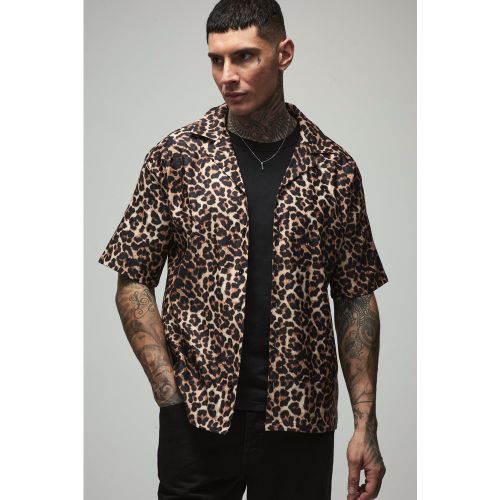 Tall - Chemise oversize à imprimé léopard - L - Boohooman - Modalova