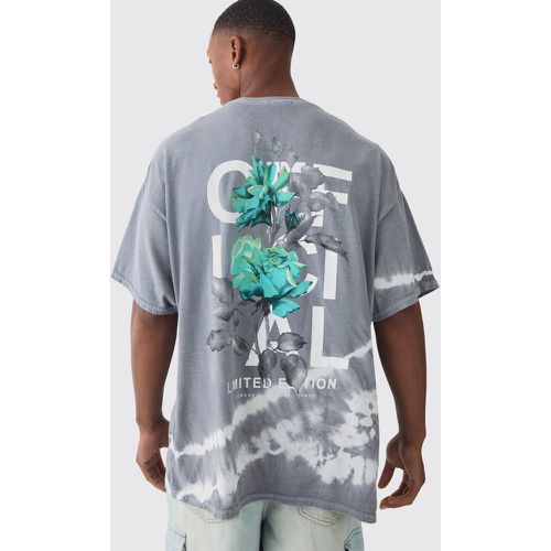 T-shirt oversize délavé fleuri - XS - Boohooman - Modalova