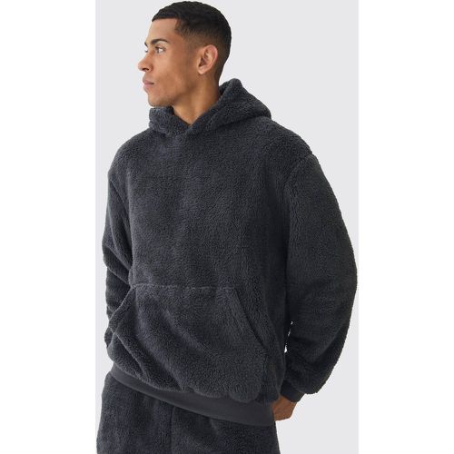 Sweat à capuche oversize en polaire homme - S - Boohooman - Modalova