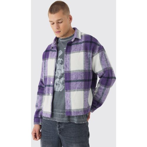Surchemise épaisse oversize à carreaux - L - Boohooman - Modalova