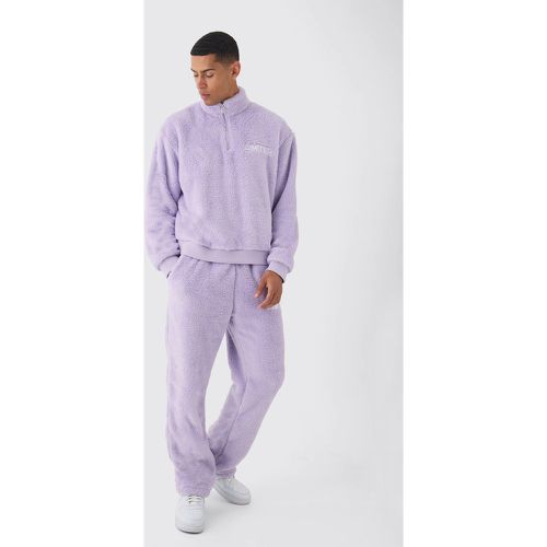 Survêtement oversize à col zippé en polaire - Limited Edition - S - Boohooman - Modalova