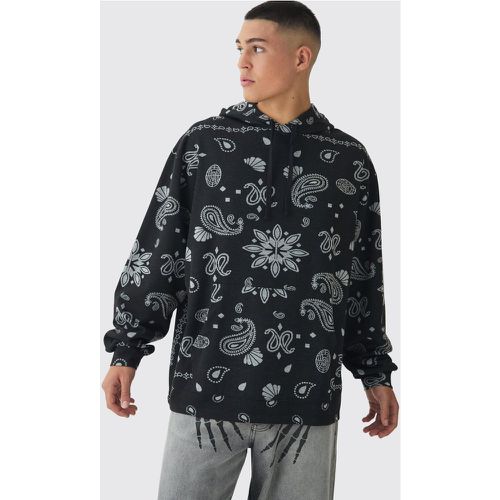 Sweat à capuche oversize à imprimé cachemire - S - Boohooman - Modalova