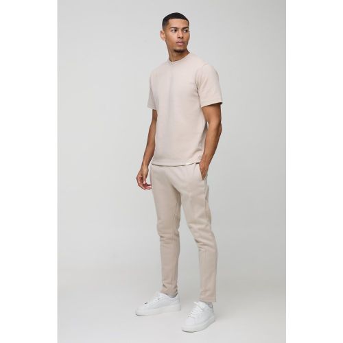 Ensemble à surpiqûres avec t-shirt et jogging - S - Boohooman - Modalova