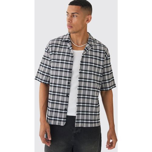 Chemise oversize à carreaux et manches courtes - S - Boohooman - Modalova