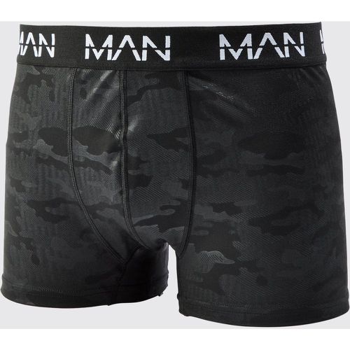 Boxer de sport à imprimé camouflage - MAN Active - S - Boohooman - Modalova