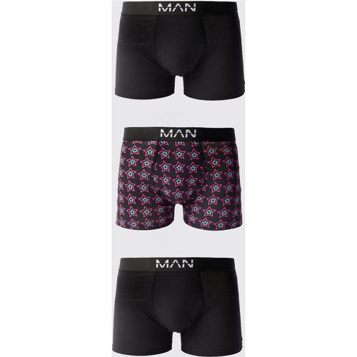 Lot de 3 boxers à imprimé étoiles - MAN - S - Boohooman - Modalova