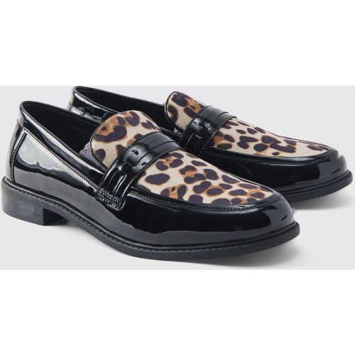 Mocassins à imprimé léopard - 43 - Boohooman - Modalova