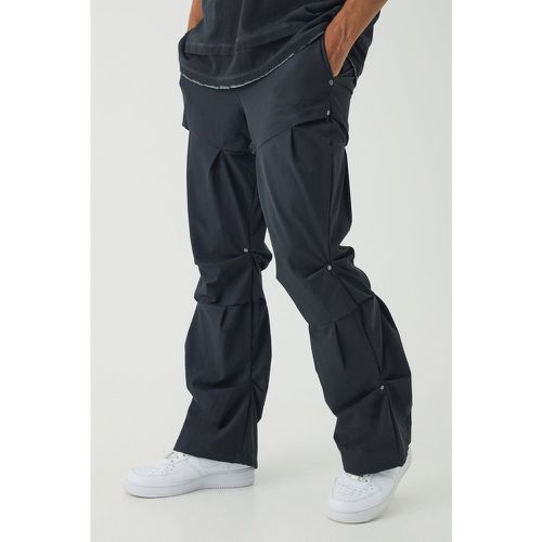 Pantalon flare froncé à col flare - L - Boohooman - Modalova