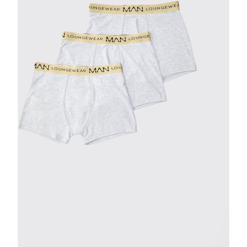 Lot de 3 boxers à logo signature doré - MAN - M - Boohooman - Modalova