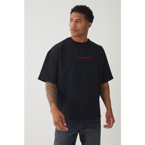 T-shirt oversize à broderie Monaco - S - Boohooman - Modalova