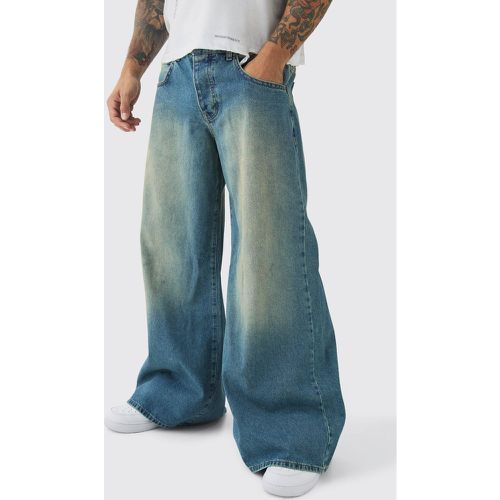 Jean extra baggy délavé - 28R - Boohooman - Modalova