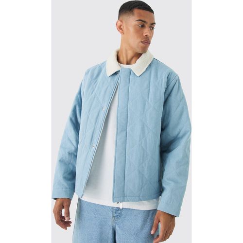 Veste oversize matelassée en faux mouton - S - Boohooman - Modalova