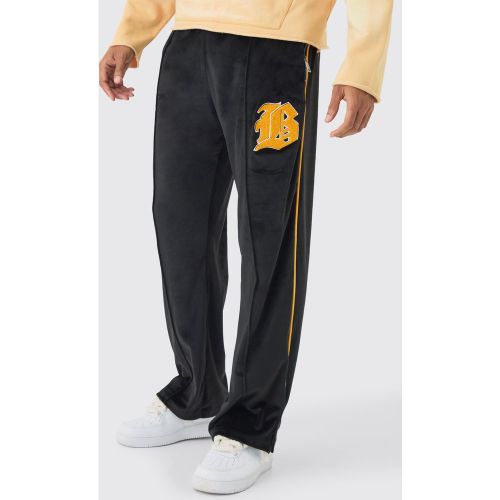 Jogging droit universitaire en velours - XL - Boohooman - Modalova