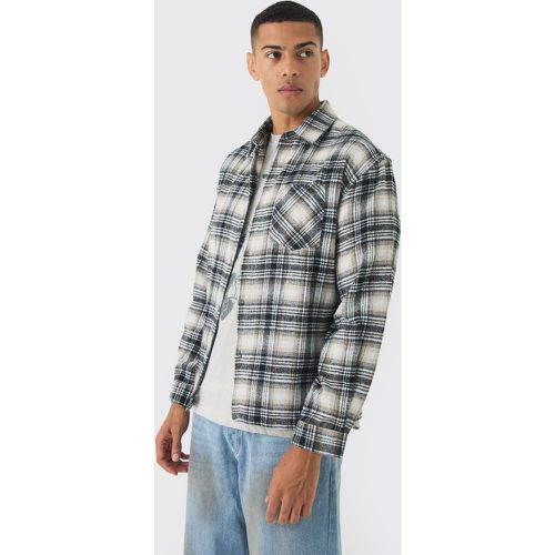 Chemise oversize à carreaux et manches longues - S - Boohooman - Modalova