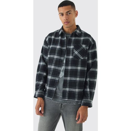 Chemise oversize à carreaux et manches longues - M - Boohooman - Modalova