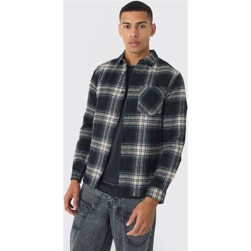 Chemise oversize à carreaux et manches longues - S - Boohooman - Modalova