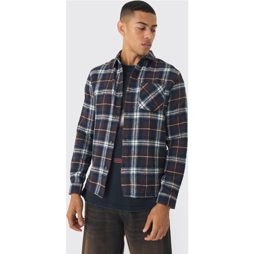 Chemise à carreaux et manches longues - S - Boohooman - Modalova