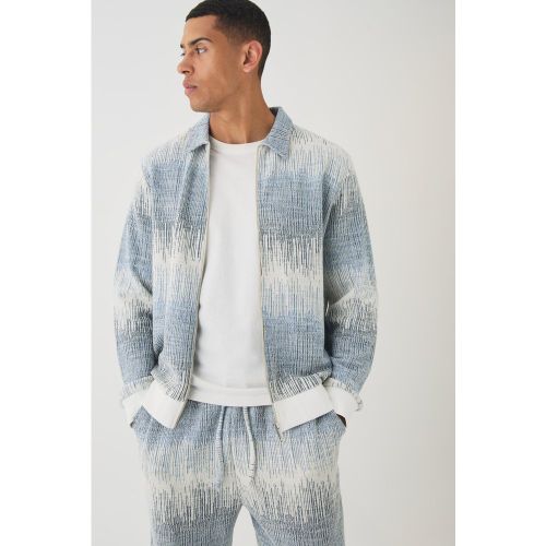 Veste Harrington à motif jacquard - S - Boohooman - Modalova