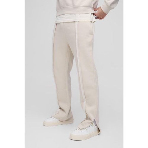 Jogging droit à bords bruts et fendu - S - Boohooman - Modalova