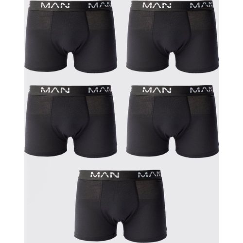 Lot de 5 boxers mi-longs à inscription - MAN - S - Boohooman - Modalova