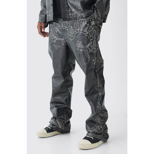 Grande taille - Pantalon flare à imprimé bandana - 42 - Boohooman - Modalova