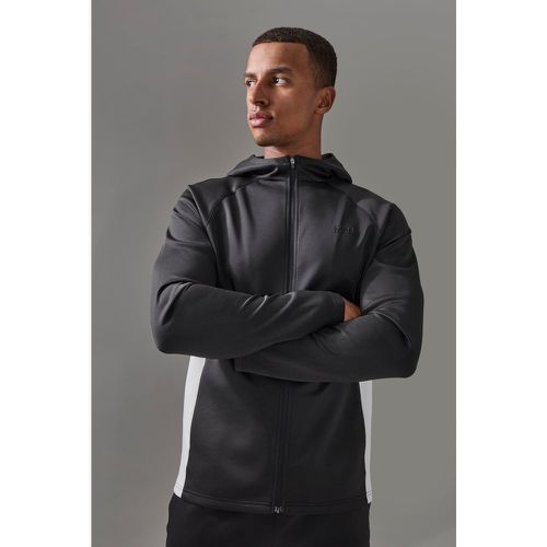 Haut de survêtement zippé avec sweat à capuche - MAN Active homme - S - Boohooman - Modalova