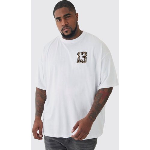 Grande taille - T-shirt oversize à broderie léopard - XXXXL - Boohooman - Modalova