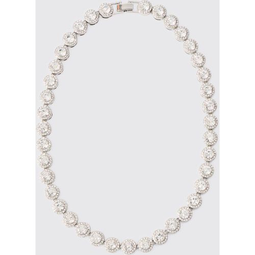 Collier en chaîne à motif strassé - ONE SIZE - Boohooman - Modalova