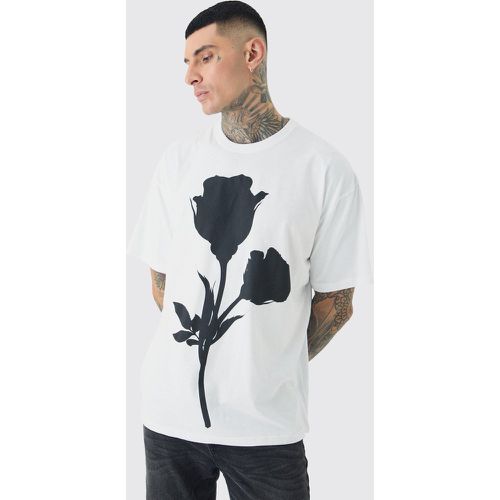 Tall - T-shirt oversize fleuri - L - Boohooman - Modalova