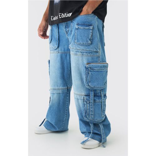 Grande taille - Jean cargo baggy à poches multiples homme - 38 - Boohooman - Modalova